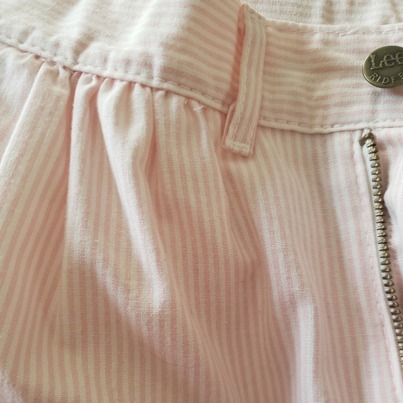 Vintage Lee Womens Pink Striped High Rise Jeans-Size 9 - Picture 8 of 8